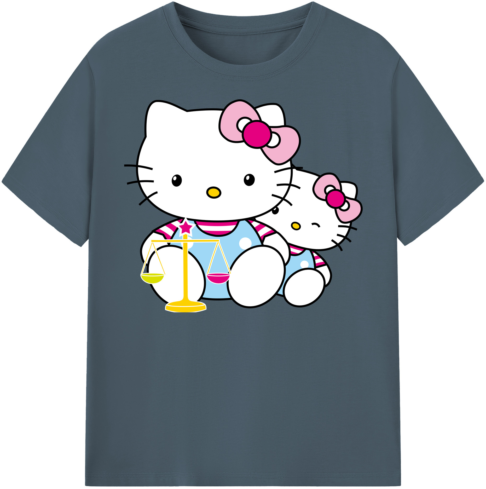 （画像用） Hello Kitty ハローキティ 綿100％半袖Tシャツ（フロントプリント）